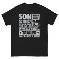 Thumbnail for T-shirt Trailer Skills noir - texte humoristique 'Trailer Skills'