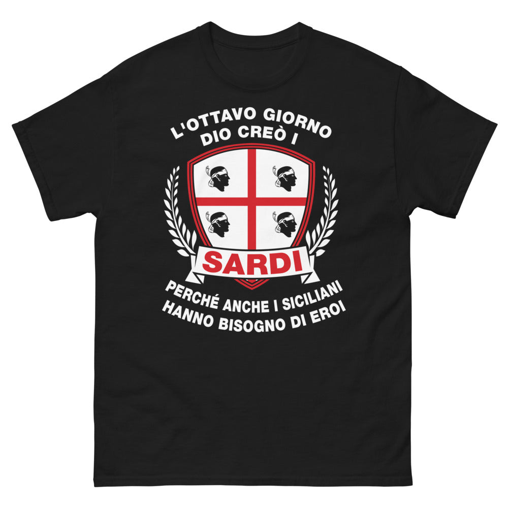 T-Shirt Sardegna nero - L'Ottavo Giorno Dio Creò i Sardi