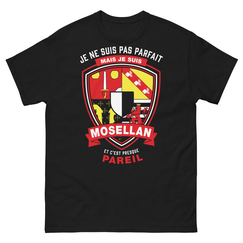 T-shirt Mosellan noir - fierté mosellane et humour