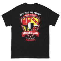 Thumbnail for T-shirt Mosellan noir - fierté mosellane et humour