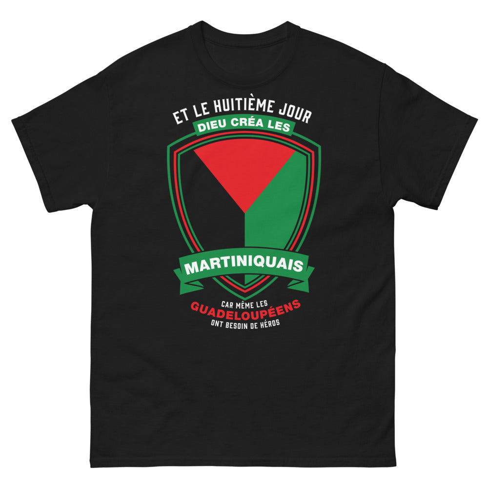 T-shirt Martinique noir - Et le huitième jour, Dieu créa les Martiniquais