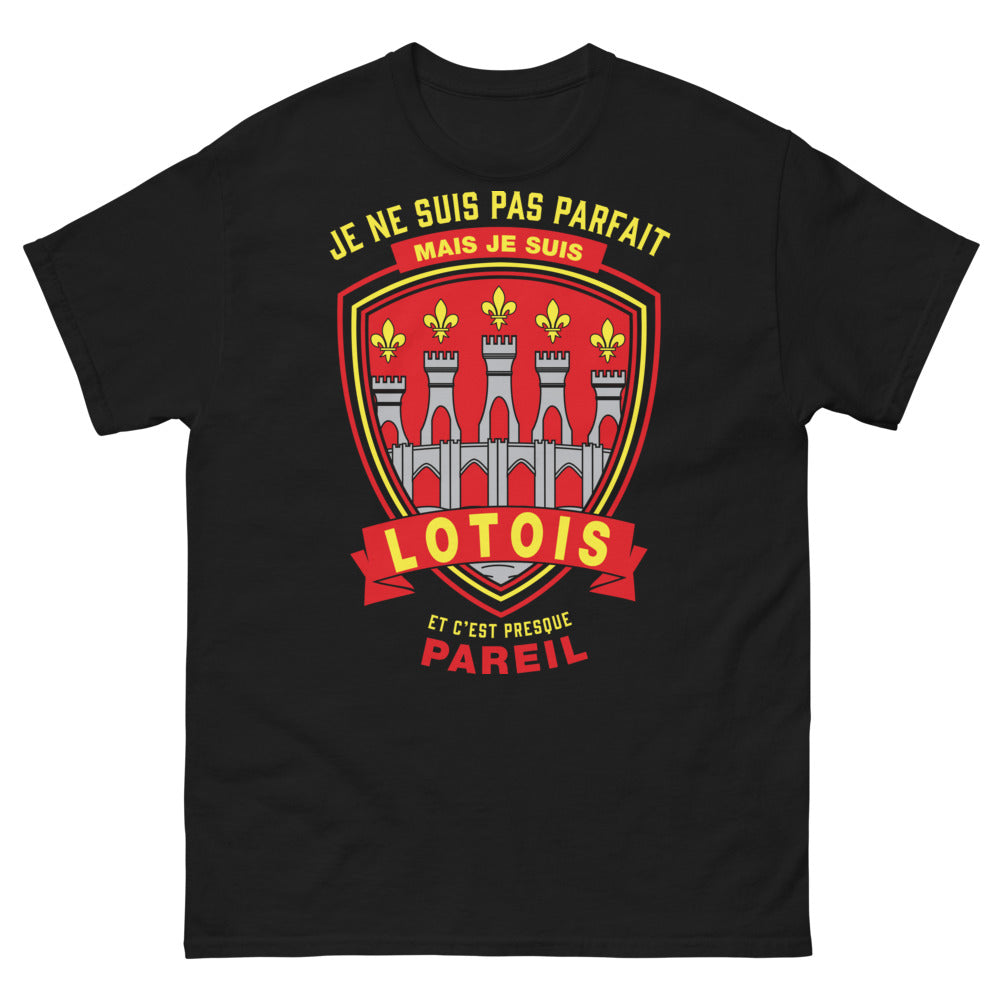 T-shirt Lotois noir - Je ne suis pas parfait mais je suis lotois