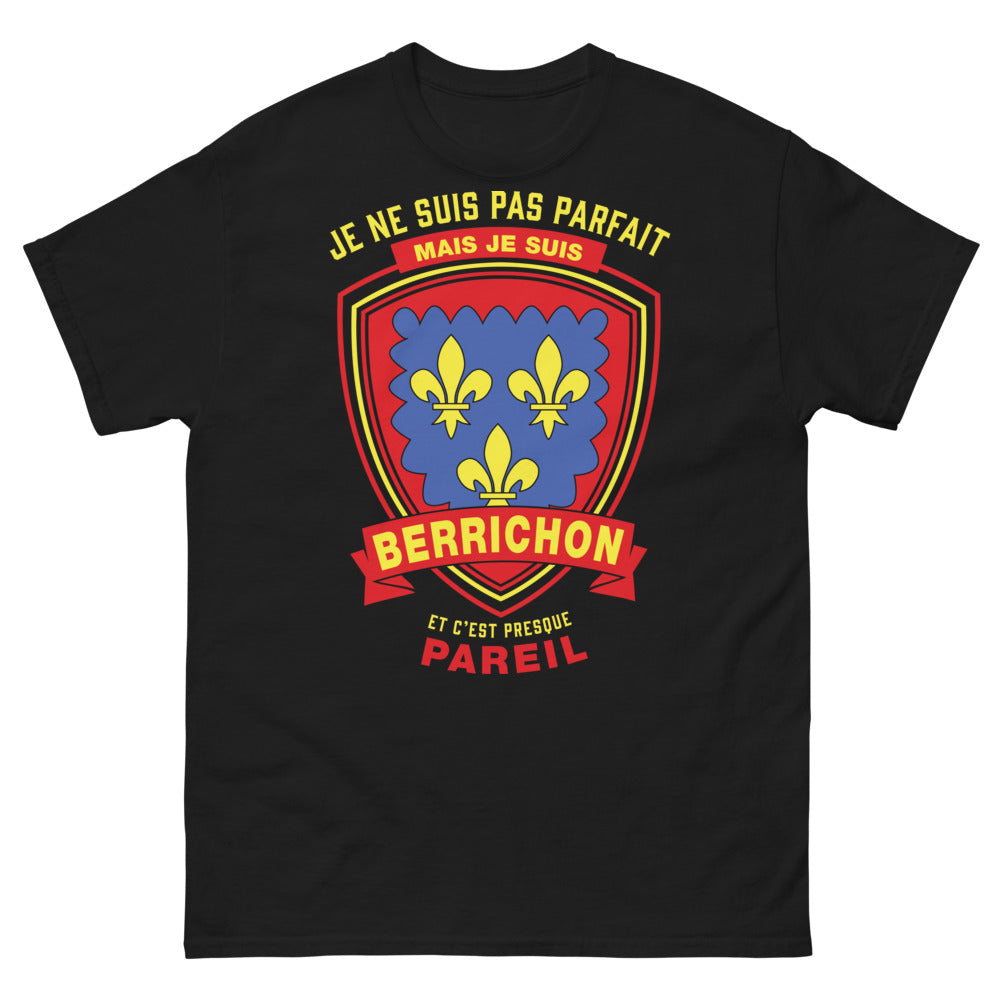 T-shirt Berrichon noir - Je ne suis pas parfait mais je suis Berrichon