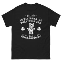 Thumbnail for T-shirt Auxiliaire de puériculture noir - Quel est ton super-pouvoir ?