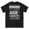 T-shirt aide-soignante noir - Déjà pris par une aide-soignante qui déchire