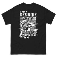 Thumbnail for T-shirt Geordie noir - I Am A Geordie With A Viking Heart