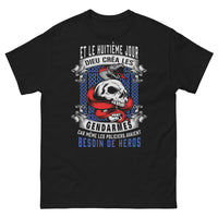 Thumbnail for T-shirt Gendarme noir - Et le huitième jour, Dieu créa les gendarmes