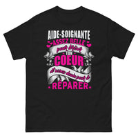 Thumbnail for T-shirt Aide-soignante noir - Briser des cœurs, réparer des vies