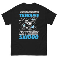 Thumbnail for T-shirt Skidoo noir - Pas besoin de thérapie, juste de neige