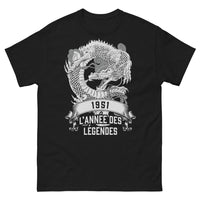 Thumbnail for T-shirt 1951 Année des légendes noir - hommage nostalgique 1951