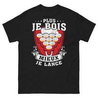 Thumbnail for T-shirt Pétanque noir - Plus je bois, mieux je lance
