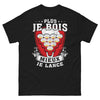 T-shirt Pétanque noir - Plus je bois, mieux je lance