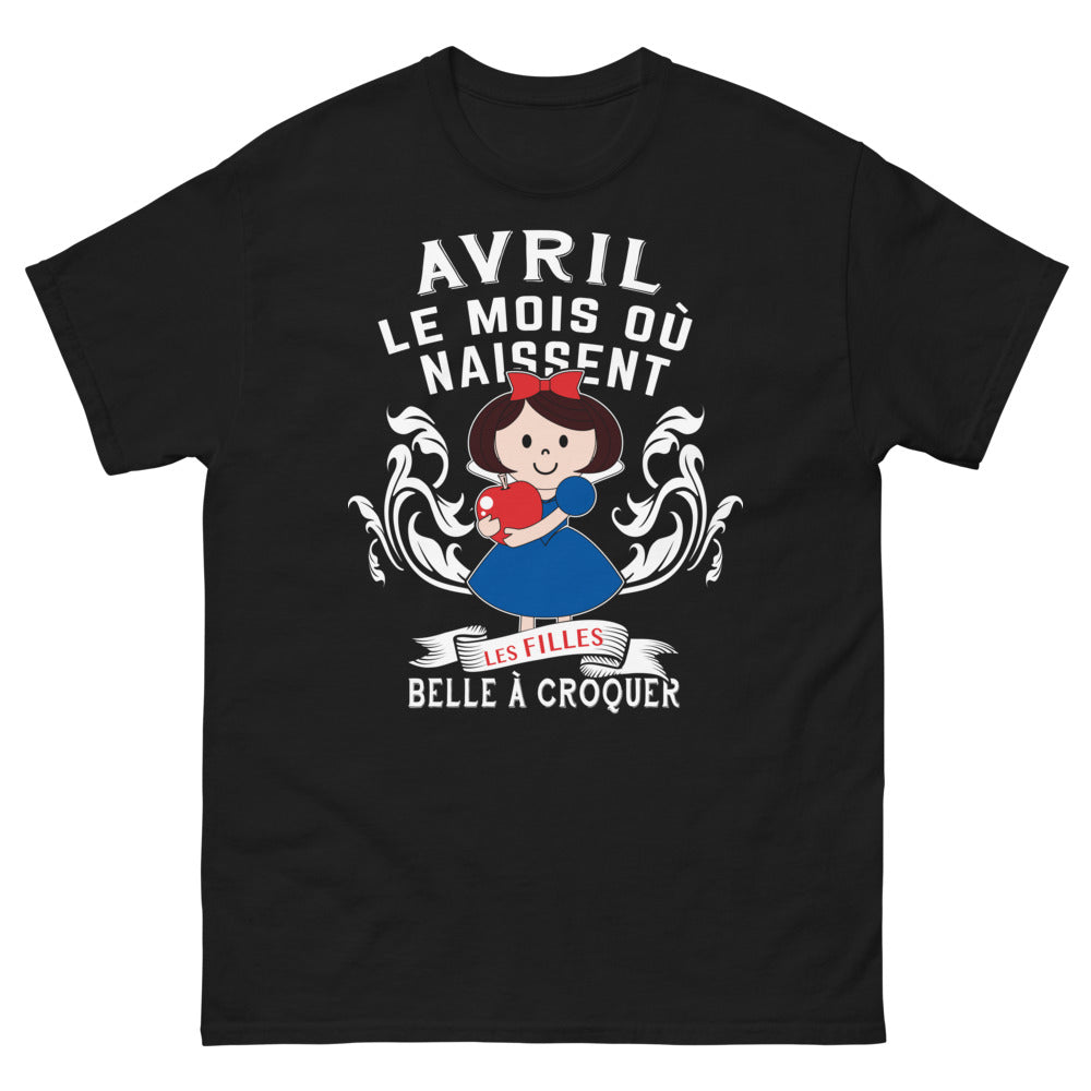 T-shirt Avril noir - Filles belles à croquer