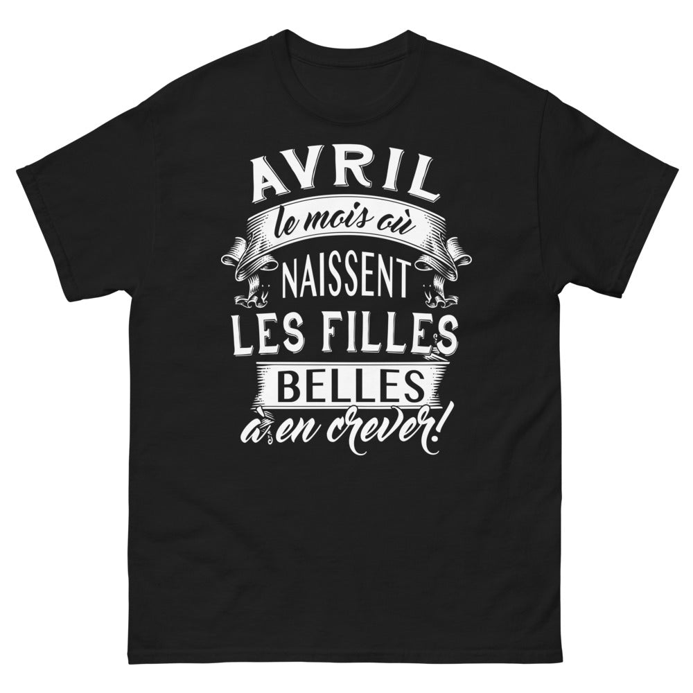 T-shirt Avril noir - Le mois des filles incroyablement belles