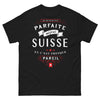 T-shirt Suisse noir - Je ne suis pas parfaite mais je suis Suisse