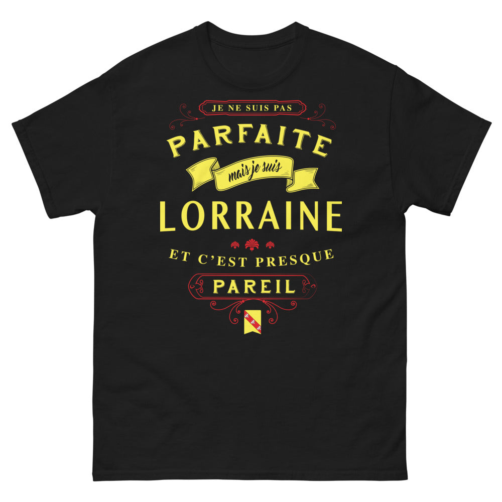 T-shirt Lorraine noir - Je ne suis pas parfaite