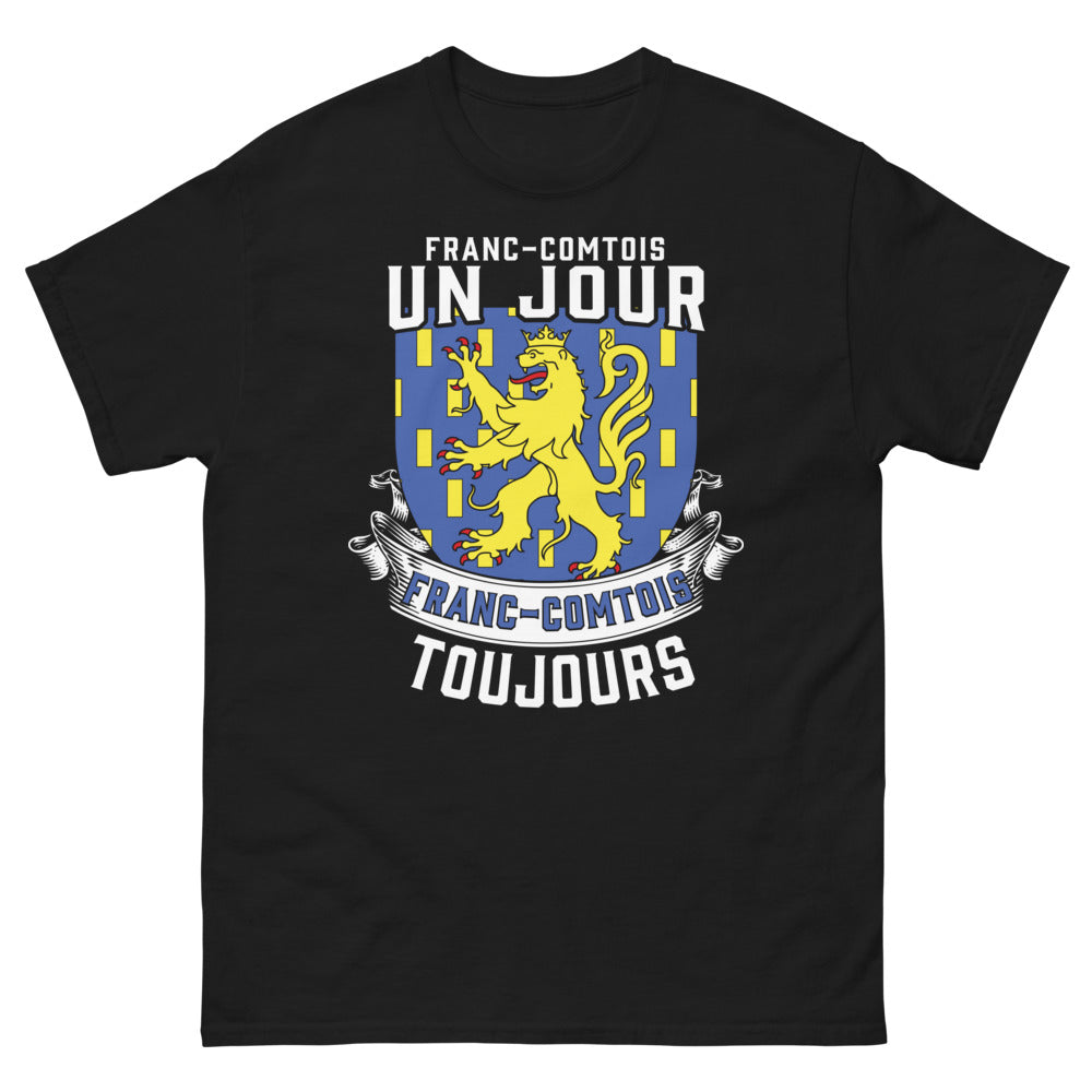 T-shirt Franc-Comtois noir - Franc-Comtois un jour, Franc-Comtois toujours