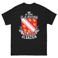 Thumbnail for T-shirt Alsacien noir - Je suis et je resterai toujours Alsacien