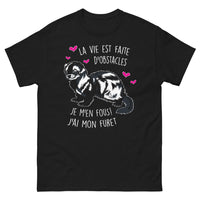Thumbnail for T-shirt Furets noir - La vie est faite d'obstacles, j'ai mon Furet