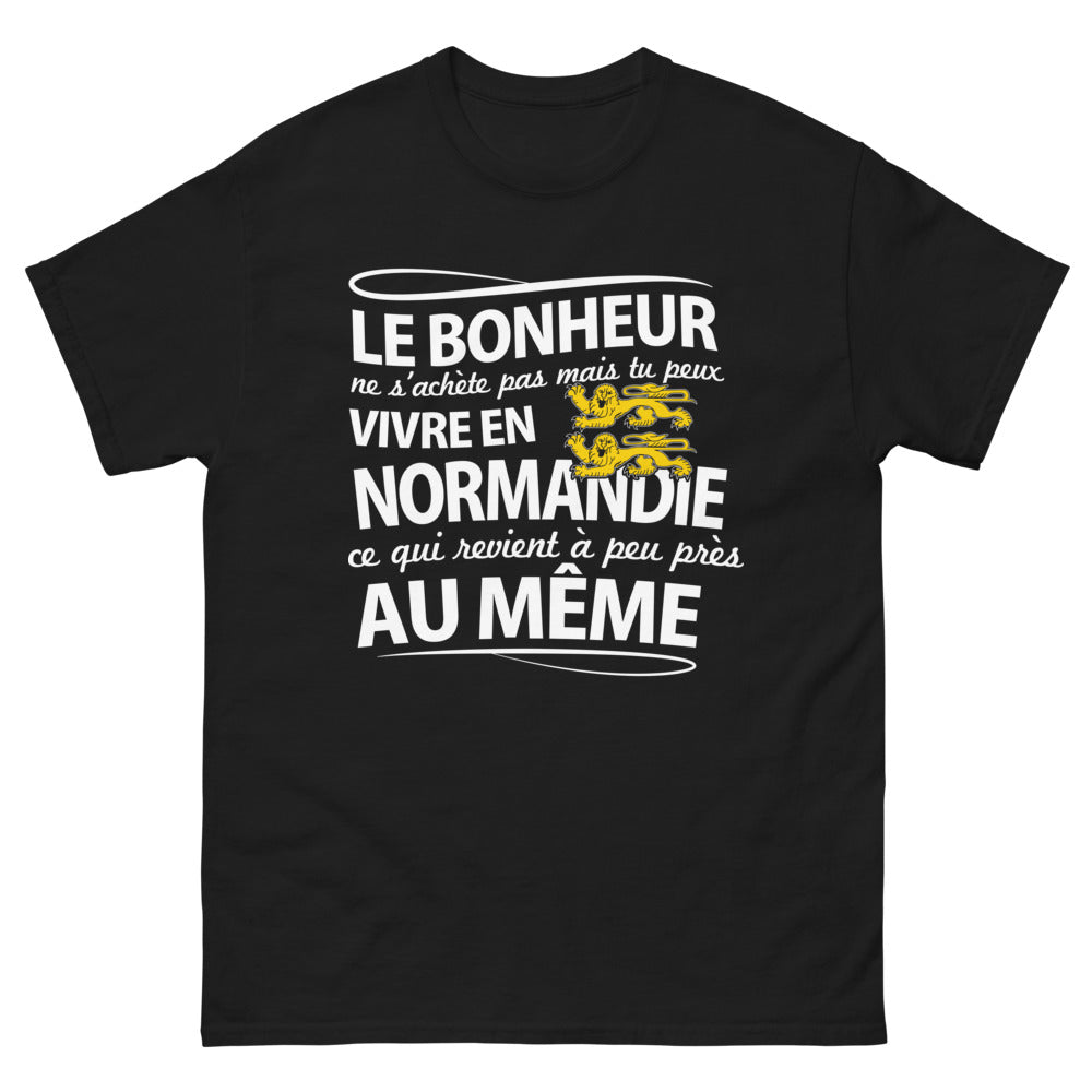 T-shirt Normandie noir - Vivre en Normandie