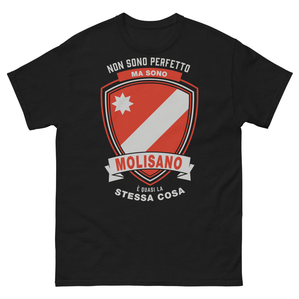 T-shirt Molise noir - Non sono perfetto ma sono Molisano