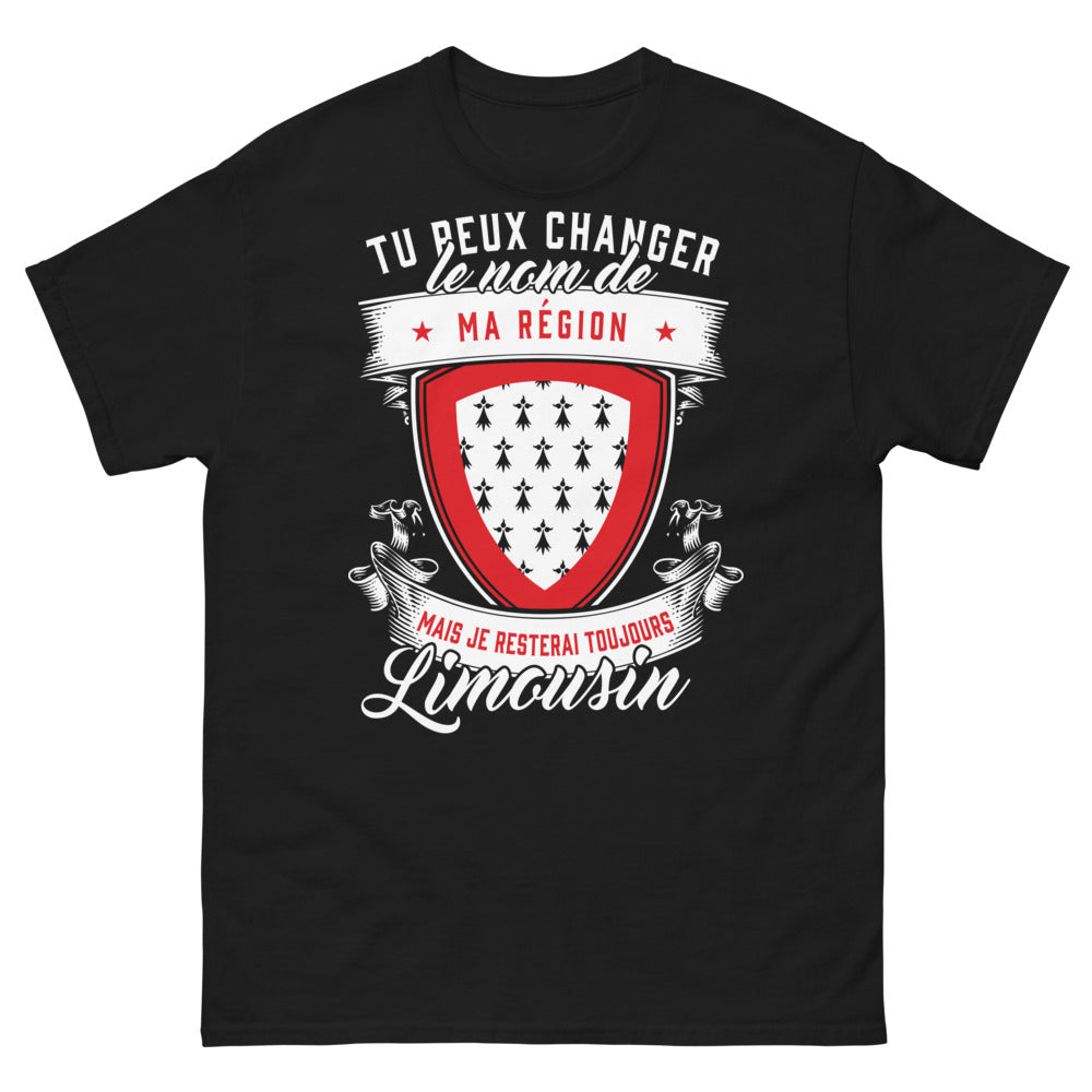 T-shirt Limousin noir - je resterai toujours Limousin