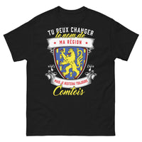 Thumbnail for T-shirt Comtois noir - tu peux changer le nom, je resterai comtois