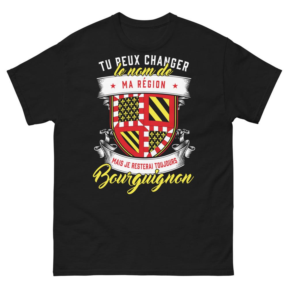 T-shirt Bourguignon noir - Fier de ma région