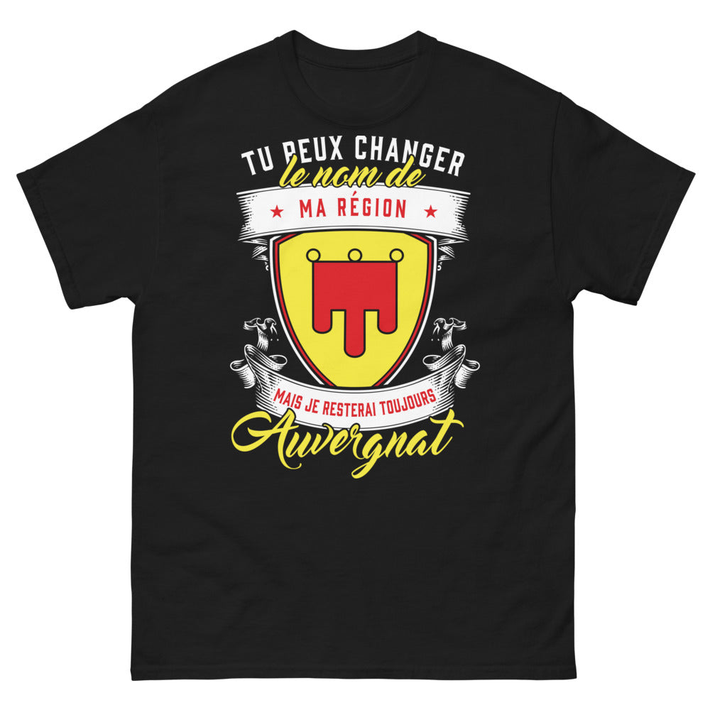 T-shirt Auvergne noir - Je resterai toujours Auvergnat
