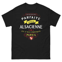 Thumbnail for T-shirt Alsace noir - Je ne suis pas parfaite mais je suis Alsacienne