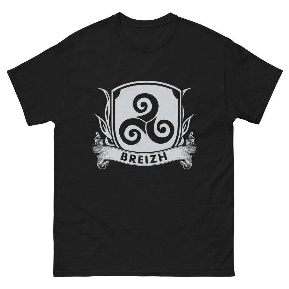 T-shirt Breizh noir - motif Breizh Sombre, mystère breton