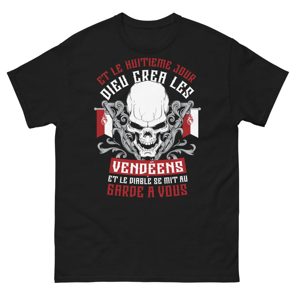T-shirt Vendéens noir - Et le huitième jour Dieu créa les Vendéens