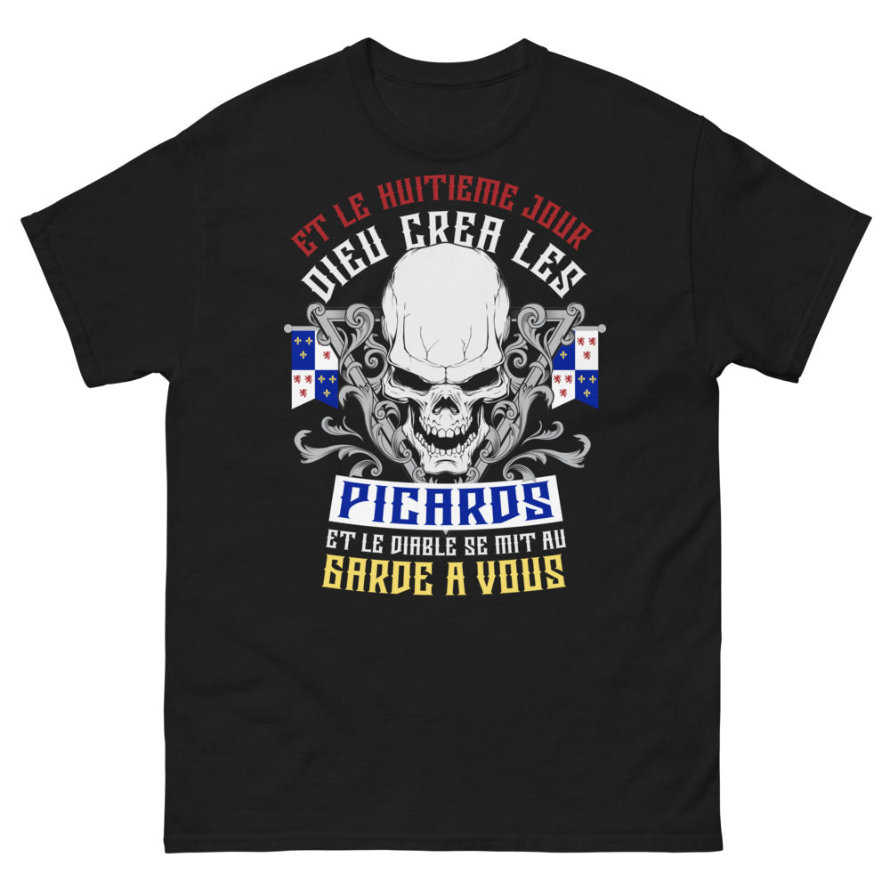T-shirt Picard noir - Et le huitième jour, Dieu créa les Picards