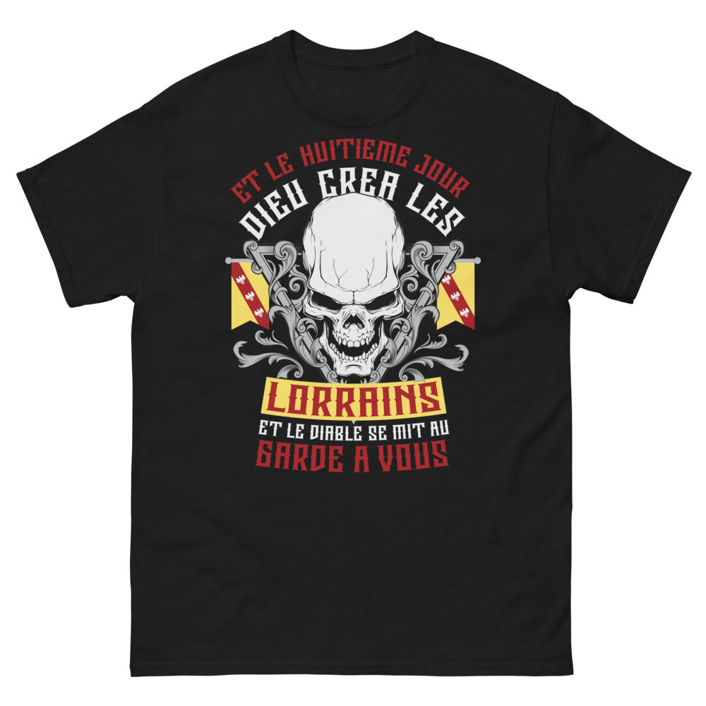 T-shirt Lorrains noir - Et le huitième jour, Dieu créa les Lorrains