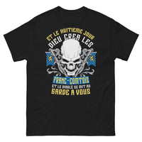 Thumbnail for T-shirt Franche-Comté noir - Et le huitième jour, Dieu créa les Franc-Comtois
