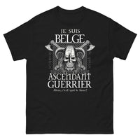 Thumbnail for T-shirt Belge noir - Je suis Belge ascendant guerrier