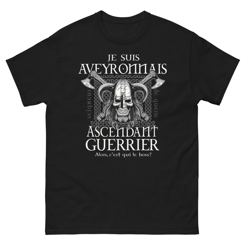T-shirt Aveyronnais noir - Seigneur de Guerre : Qui est le boss ?