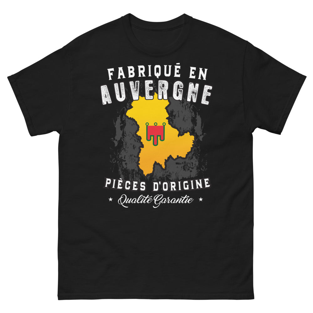 T-shirt Auvergne noir - Fabriqué en Auvergne