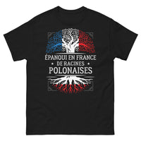 Thumbnail for T-shirt Racines polonaises noir - Épanoui en France