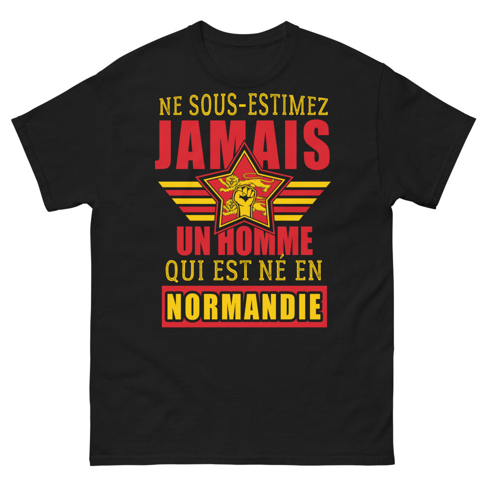 T-shirt Normandie noir - Né en Normandie
