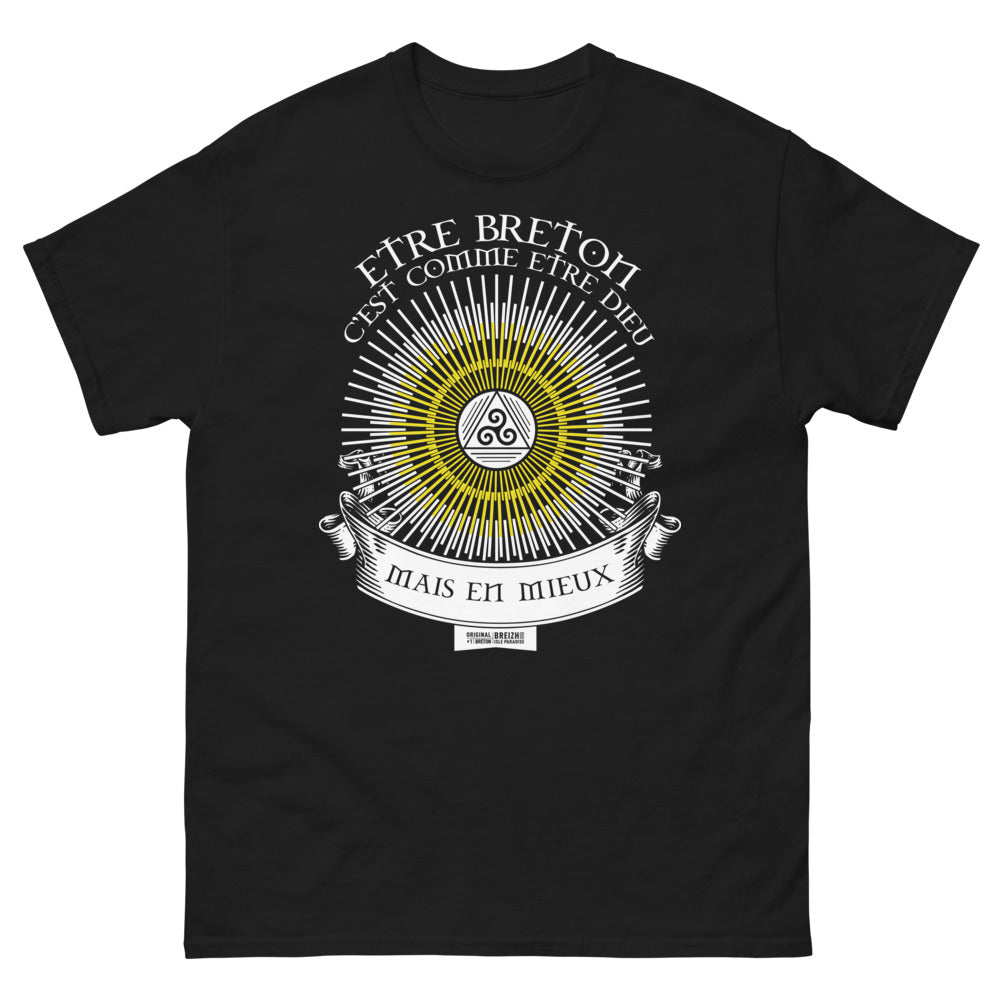 T-shirt Bretagne noir - Être Breton, c'est divinement mieux