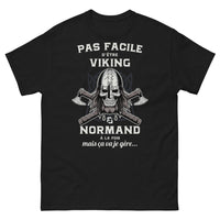 Thumbnail for T-shirt Viking Normand noir - Pas facile d'être Viking et Normand