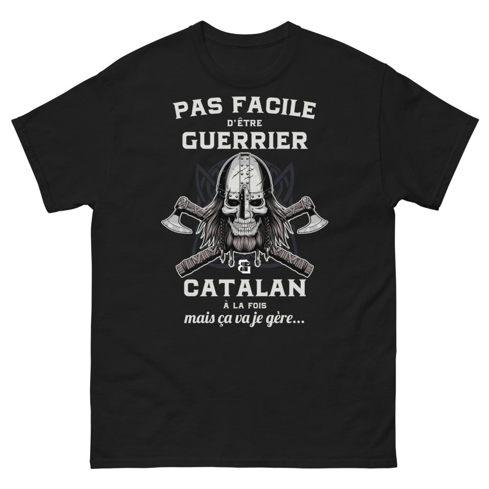 T-shirt Guerrier catalan noir - Être catalan, on gère