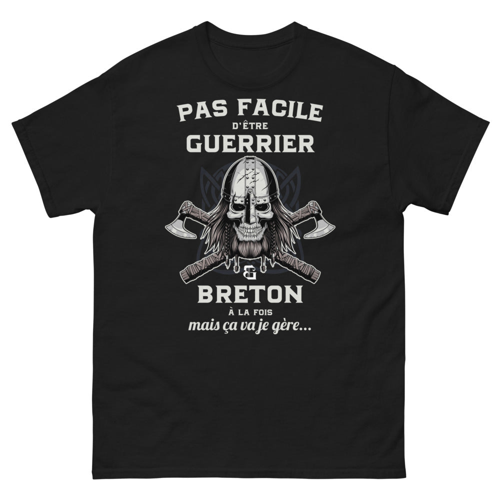 T-shirt Guerrier Breton noir - Pas facile d'être guerrier breton