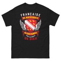 Thumbnail for T-shirt Alsace noir - Française de naissance Alsacienne, fierté locale