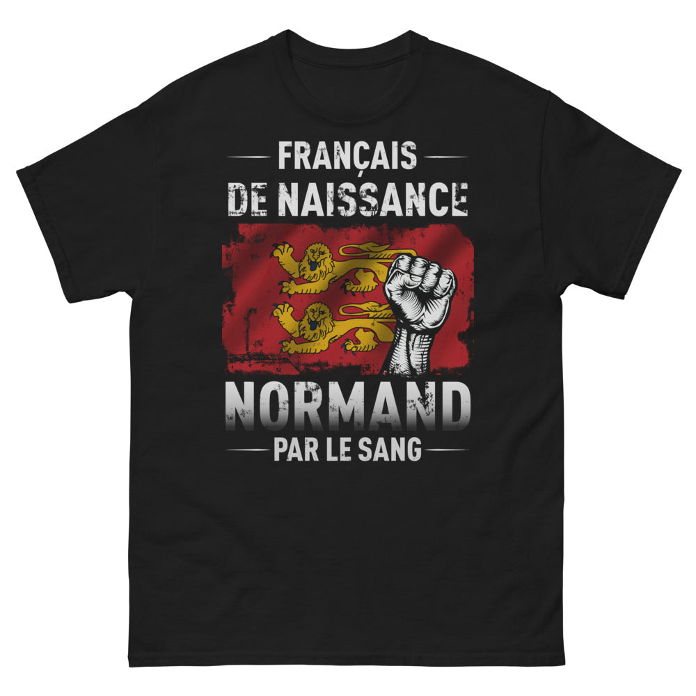 T-shirt Normand noir - Français de naissance