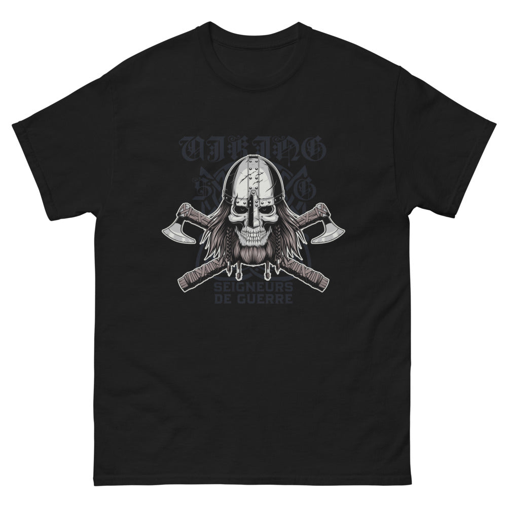 T-shirt Viking Seigneurs de Guerre noir - casque viking et runes