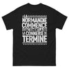 T-shirt Normandie noir - La Normandie commence là où la connerie se termine
