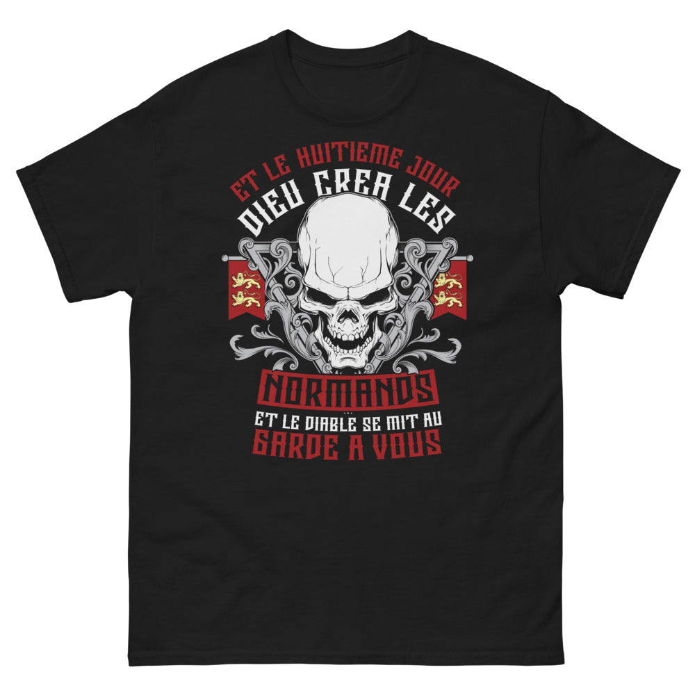 T-shirt Normand noir - Et le huitième jour, Dieu créa les Normands