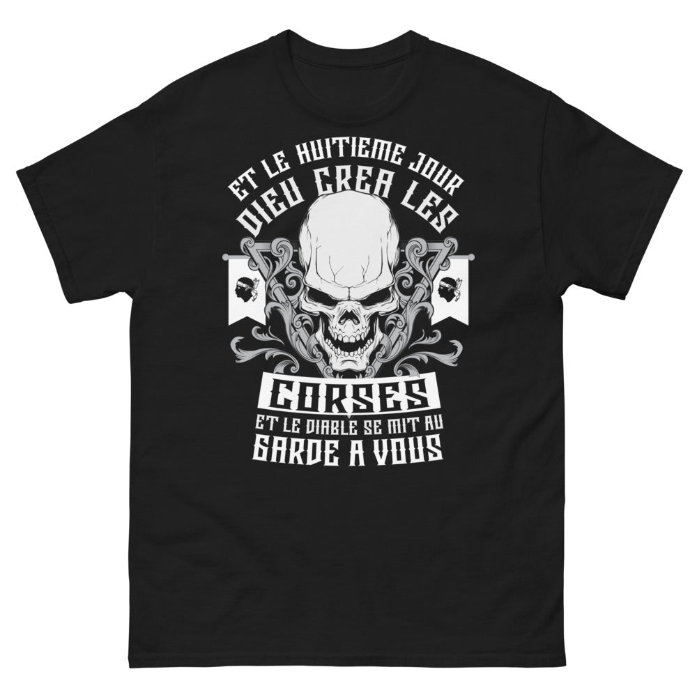 T-shirt Corse noir - Dieu créa les Corses